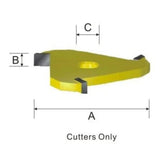 704811 3-Wing Slot Cutter, 3/32" Length