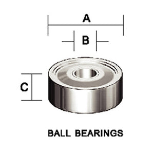 706081 Ball Bearing 3/4" x 1/4" x 9/32"