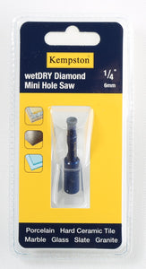 88025  Wetdry Diamond Mini Hole Saw 1/4"
