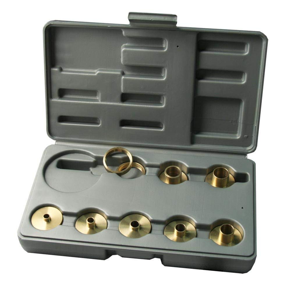 11 Pcs/set Brass Template Router Guides With Lock Nut Adapter 10