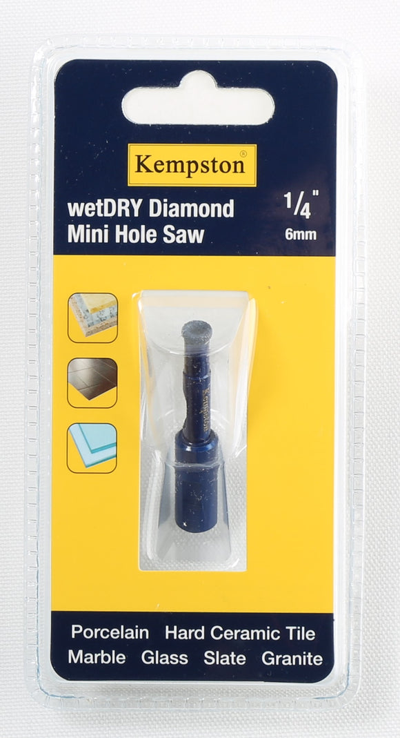 88025  Wetdry Diamond Mini Hole Saw 1/4